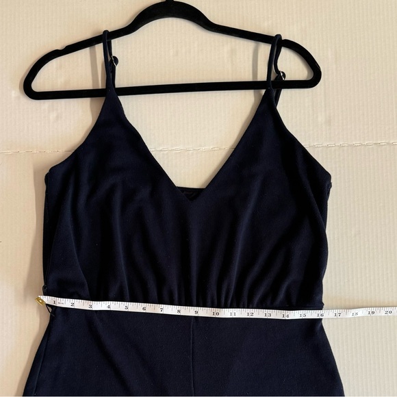 Lovers + Friends- Give Me All The Deets navy blue wide leg jumpsuit.Size Large - Picture 5 of 8